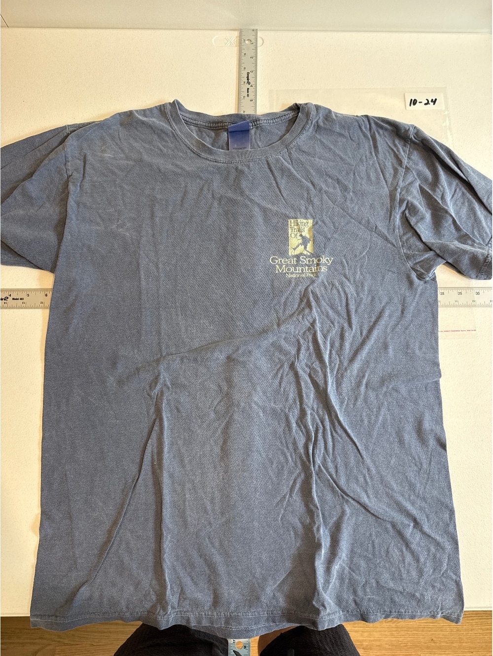 SMOKY MOUNTAINS HIKING TSHIRT BLUE SIZE LARGE